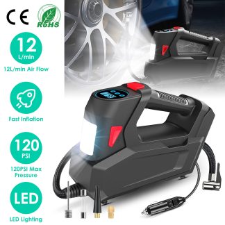 12V Corded Tire Inflator, 120 PSI