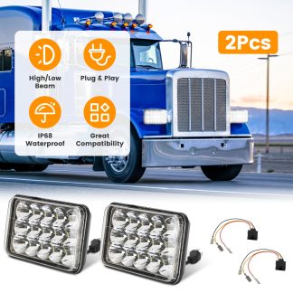 4x6 LED Headlights, Pair